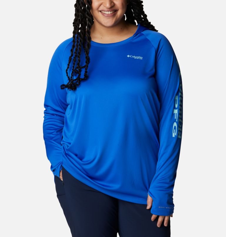 Columbia PFG Tidal Tee Hettegensere Dame Blå | Plus Size 61794Q